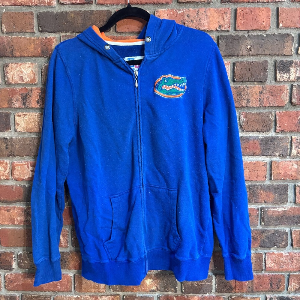 E5 College Classics womens Florida Gators full zip sequins jacket blue L